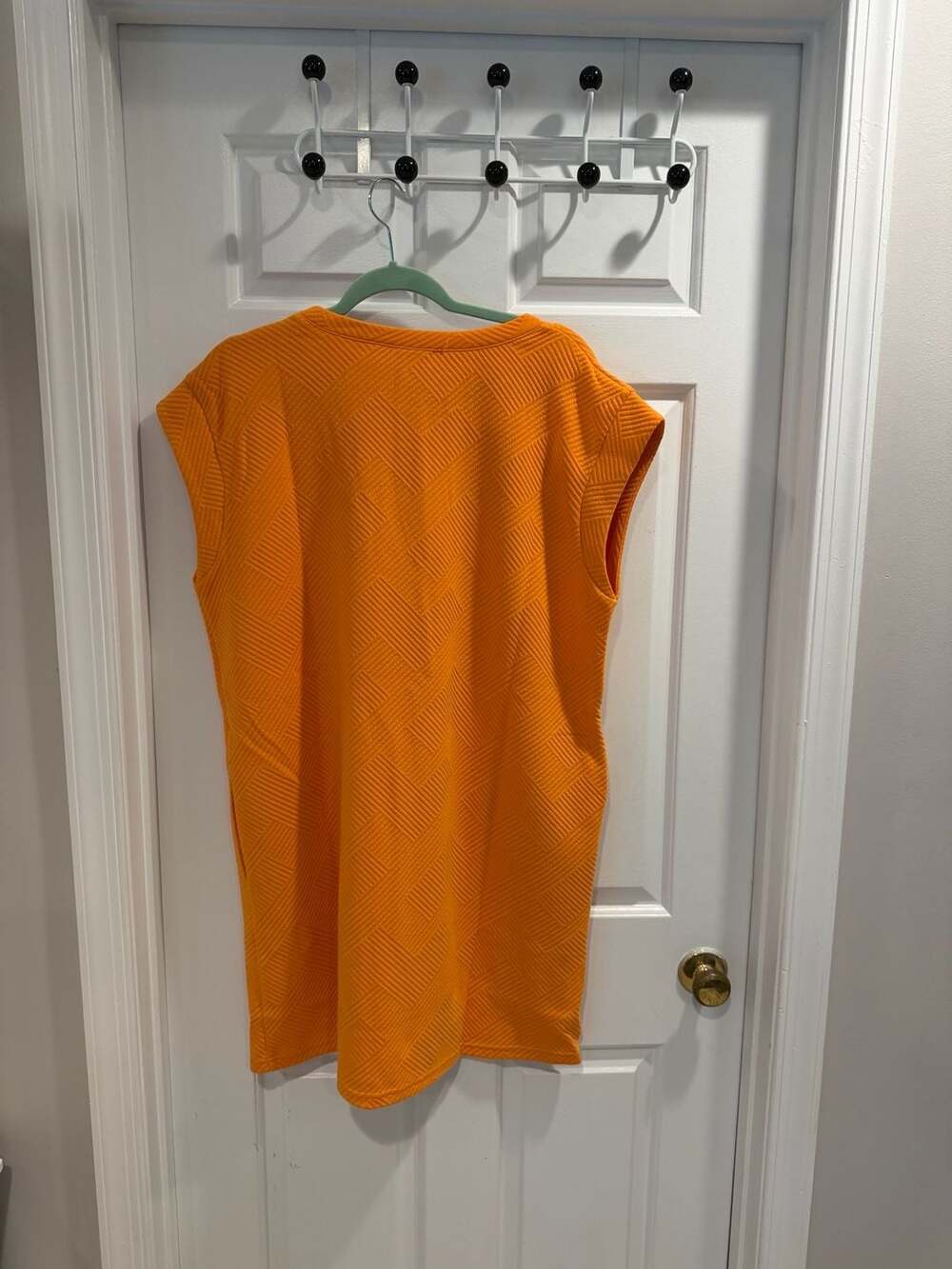 NWT Entro Boutique Orange Textured Shift Dress w/ Pocket Sz XL - Picture 4 of 5